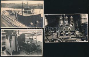 cca 1916-1930 16 db hajózással kapcsolatos fotó . Hajók, hajócsavarok, hajógépek vegyes méret