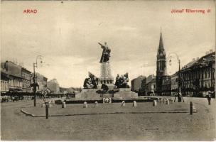 1913 Arad, József főherceg út, Kossuth szobor. W.L. Bp. 5178. / street, statue