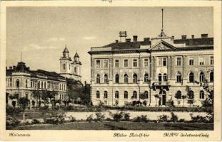 1941 Kolozsvár, Cluj; Hitler Adolf tér, MÁV üzletvezetőség / square, directorate of the Hungarian State Railways