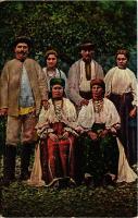 Zalatna, Zlatna; román népviselet. Vasúti levelezőlapárusítás 1916 / Romanian folklore