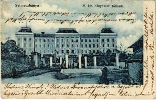 1906 Selmecbánya, Banská Stiavnica; M. kir. bányászati főiskola. Grohmann Gyula kiadása / mining academy