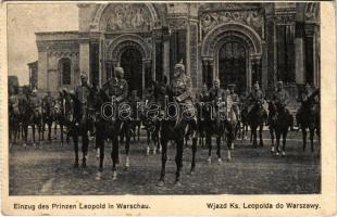 1916 Warszawa, Varsovie, Warschau, Warsaw; Einzug des Prinzen Leopold / Wjazd Ks. Leopolda / entry of Luitpold, Prince Regent of Bavaria (fa) + &quot;K.u.K. M.G. Kurse der 4. Armee&quot;