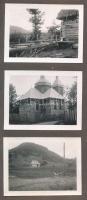 1939 Irhóc (Vilhivci) kárpátaljai faluról készített 9 db felragasztott fotó albumlapon, jó állapotba...