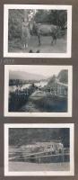 1939 Irhóc (Vilhivci) kárpátaljai faluról készített 9 db felragasztott fotó albumlapon, jó állapotba...