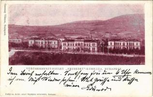1898 (Vorläufer) Budapest XII. Vöröskereszt-Egylet Erzsébet kórház az Alkotás úton. Gesmay Vilmos kiadása (EK)