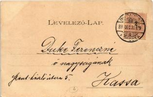 1898 (Vorläufer) Budapest XII. Vöröskereszt-Egylet Erzsébet kórház az Alkotás úton. Gesmay Vilmos ki...