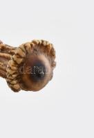 Agancs nyelű kés 2db, villa, 1db, kopott, h: 21-41cm