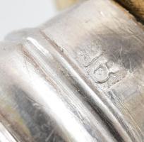 Ezüst (Ag) nyelű pecsétnyomó, véset nélkül, nyélen monogram, jelzett, m: 10 cm, bruttó: 22,5cm