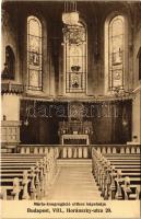1925 Budapest VIII. Mária kongregáció otthon kápolnája, belső. Horánszky utca 20.