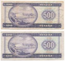 1990. 500Ft (4x) T:III,III- szakadás, folt, anyaghiány 
Adamo F43