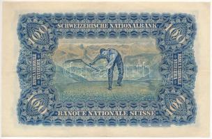 Svájc 1927. 100Fr "10F050328" "Bachmann - Weber - Blumer" T:III szép papír 
Swi...