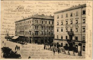 1904 Fiume, Rijeka; Grand Hotel Europe and Lloyd, restaurant