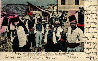 1905 Bosnien und Herzegovina, Land und Leute / Bosnian folklore + K.u.k. Milit. Post. Bilek (Rb)