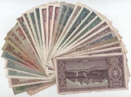 30db-os vegyes Pengő bankjegyből álló tétel T:III,III- közte szép papír