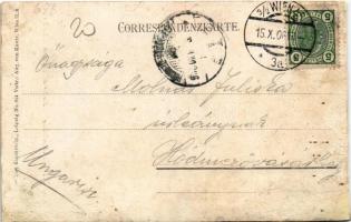 1906 Wien, Vienna, Bécs; Kaiser-Strasse, Kloster des göttlichen Heilandes / street view, monastery (...