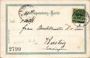 1897 (Vorläufer!) Salzburg, Festungsbahn, Salzburg v. Festungswege / funicular railway, castle. Carl...