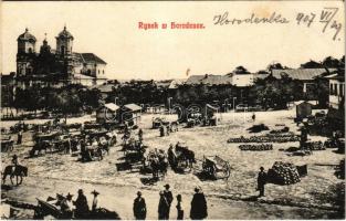1907 Horodenka, Horodence, Horodenke; Rynek / square, market, church (EK)