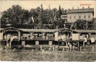 1912 Fiume, Rijeka; Cantrida / Kantrida / strand, fürdőzők / beach, bathers (r)