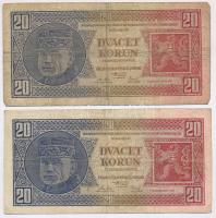 Csehszlovákia 1926. 20K (4x) T:III,III-
Czechoslovakia 1926. 20 Korun (4x) C:F,VG
Krause P#21