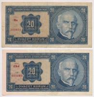 Csehszlovákia 1926. 20K (4x) T:III,III-
Czechoslovakia 1926. 20 Korun (4x) C:F,VG
Krause P#21