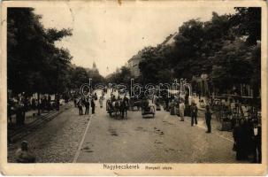 1917 Nagybecskerek, Zrenjanin, Veliki Beckerek; Hunyadi utca, piac / street market (fl)