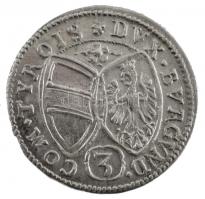 Ausztria 1650. 3kr Ag "Ferdinánd Károly" (1,47g) T:1- hullámos lemez Austria 1650. 3 Kreuz...