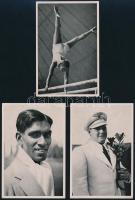 1936 Gyűjtőképek a berlini olimpiáról, hátoldalon németül feliratozva, jó állapotban, 15 db 12x8 cm