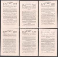 1936 Gyűjtőképek a berlini olimpiáról, hátoldalon németül feliratozva, jó állapotban, 20 db 12x8 cm
