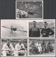 1936 Gyűjtőképek a berlini olimpiáról, hátoldalon németül feliratozva, jó állapotban, 20 db 12x8 cm