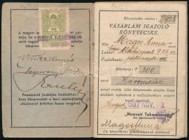 1937 Szeged Nemzeti Takarékosság vásárlási könyvecske sok bejegyzéssel