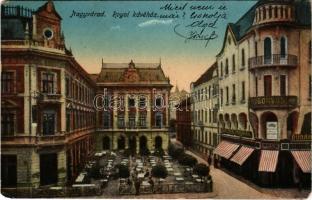 1916 Nagyvárad, Oradea; Royal kávéház, fogorvos, Duna biztosító, Koch üzlete / cafe, dentist, shops, insurance company (EK)