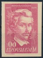 1949 Petőfi Sándor II. 60f vágott bélyeg teljes gépszínátnyomattal