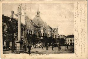 1925 Nagytapolcsány, Topolcany; Mestsky dom / városháza, üzletek. Platzko kiadása / town hall, shops (EB)