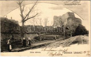 1904 Léva, Levice; várrom. Nyitrai és Társa kiadása / Levicky hrad / castle ruins (EB)