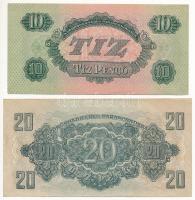1944. 1P "OA 031236" sorszámmal + 1P + 2P nyomdai festékfolttal + 5P + 10P + 20P + 50P + 1...