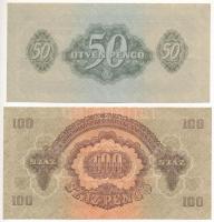 1944. 1P "OA 031236" sorszámmal + 1P + 2P nyomdai festékfolttal + 5P + 10P + 20P + 50P + 1...