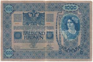 Ausztria 1919. (1902) 1000K "1836 15028" függőleges "DEUTSCHÖSTERREICH" felülbél...