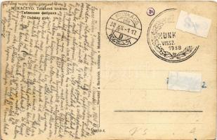 1938 Munkács, Mukacheve, Mukacevo; Tabáková továrna / Dohánygyár / tobacco factory + "1938 Munk...