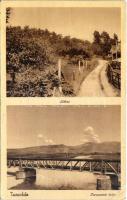 1943 Taracköz, Teresva; látkép, Tarac patak hídja. Kárpátaljai Hangya Szövetkezet kiadása / road, bridge (EK)