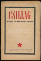 1953 A Csillag című irodalmi folyóirat Sztálin halálára kiadott száma kissé sérült papírkötésben