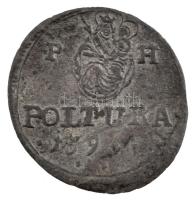 1696P-H Poltura Ag "I. Lipót" (0,81g) T:2- hajlott lemez Hungary 1696P-H Poltura Ag "Leopold I" (0,81g) C:VF curved coin Huszár 1482., Unger II.: 1093.a