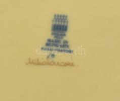 Zsolnay virág mintás áttört kaspó. Kézzel festett, jelzett (Mihálovicsné), hibátlan. d:19 cm, m:17 c...