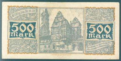 Német Birodalom/Weimari Köztársaság/Bamberg 1922. 500M T:II-