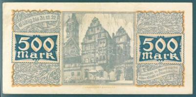 Német Birodalom/Weimari Köztársaság/Bamberg 1922. 500M T:II-