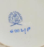 Herendi purpur indiai kosaras mintás váza, kézzel festett, jelzett, hibátlan, m: 24 cm