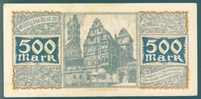 Német Birodalom/Weimari Köztársaság/Bamberg 1922. 500M T:II-
