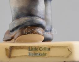 Hummel-Goebel kisfiú nagybőgővel, kézzel festett, jelzett, hibátlan, m:15 cm