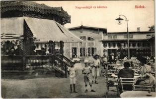 1909 Siófok, nagyvendéglő és kávéház, kert, zene pavilon zenekarral. Balaton áruház kiadása (fl)