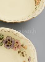 Zsolnay pillangó mintás 6 személyes kompótos készlet. Kézzel festett, jelzett, hibátlan