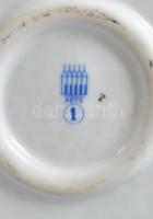 Zsolnay porcelán szalonnázó paraszt, kézzel festett, jelzett, hibátlan, m: 35 cm